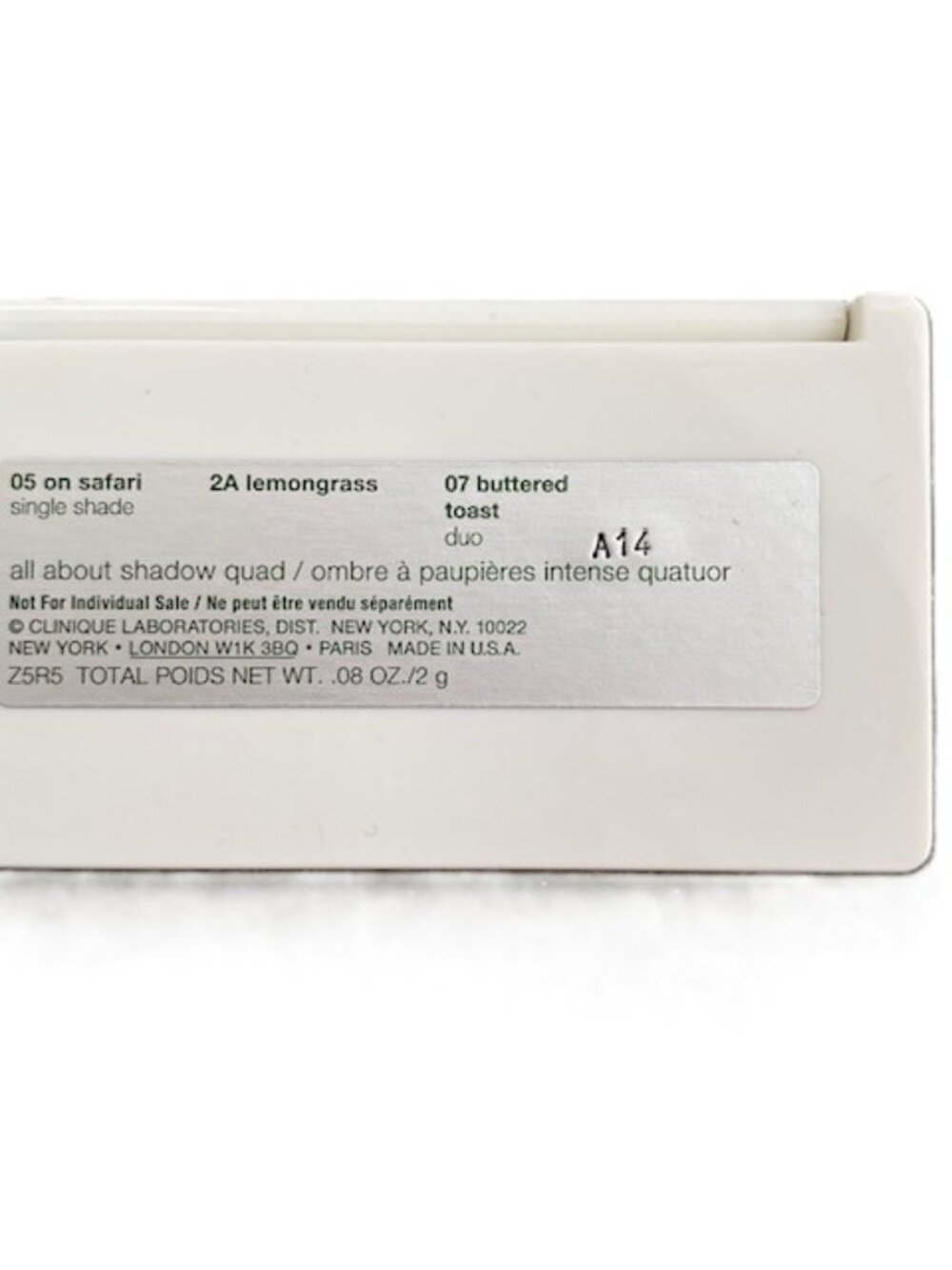 Clinique All About Eye Shadow Quad Safari Lemongrass Buttered Toast New - Picture 2 of 3